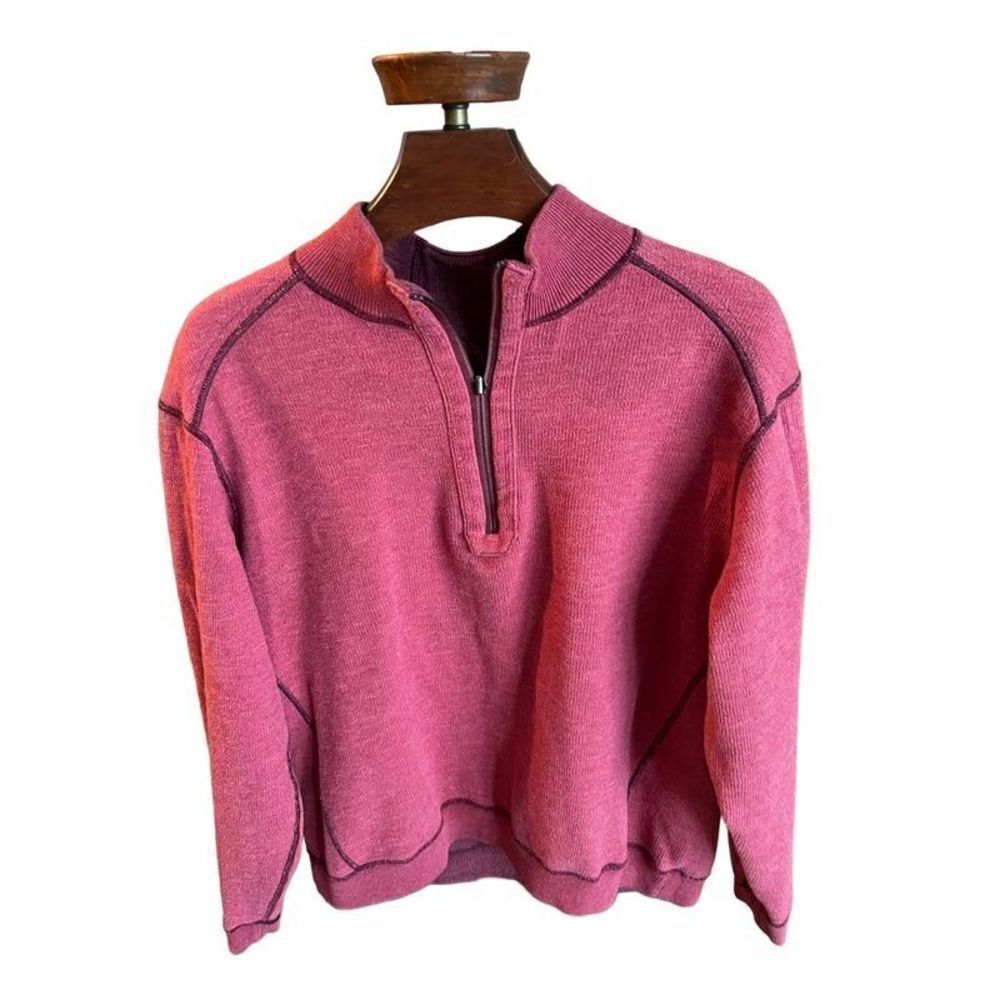 Tommy Bahama Men's Reversible Red Pullover Sz XL Golf Hiking - Picture 2 of 6